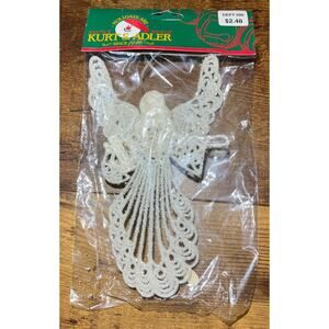 Vintage New in Package Kurt S. Adler Angel Christmas Ornament Glitter Filigree